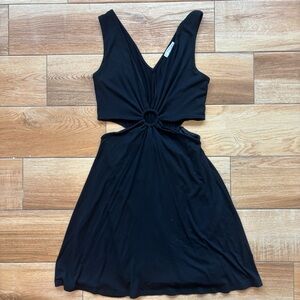 FAVLUX Black Backless Dress